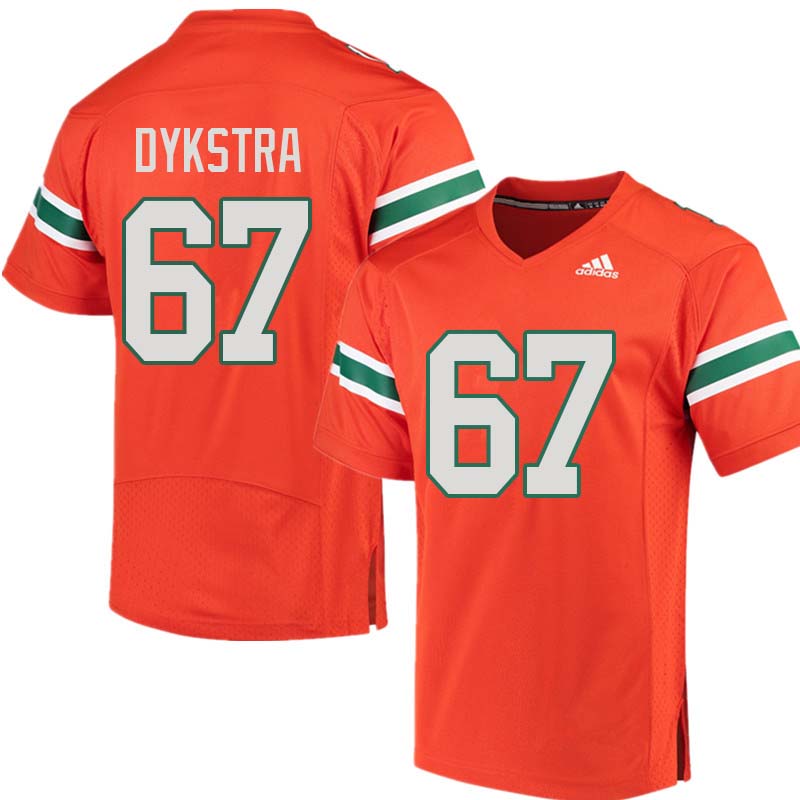 Adidas Miami Hurricanes #67 Zach Dykstra College Football Jerseys Sale-Orange